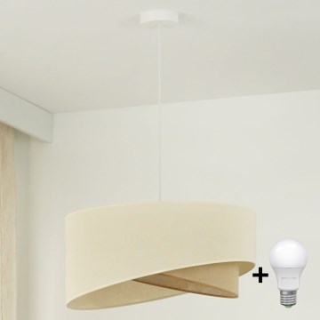 Brilagi - LED-Hängeleuchte LYRA 1xE27/15W/230V cremefarben/beige