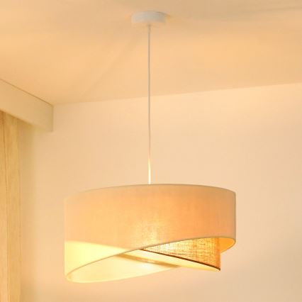 Brilagi - LED-Hängeleuchte LYRA 1xE27/15W/230V cremefarben/beige