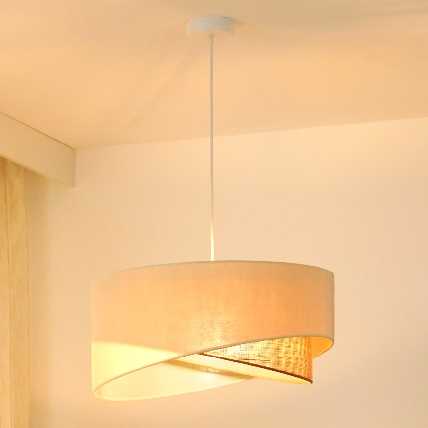 Brilagi - LED-Hängeleuchte LYRA 1xE27/15W/230V cremefarben/beige