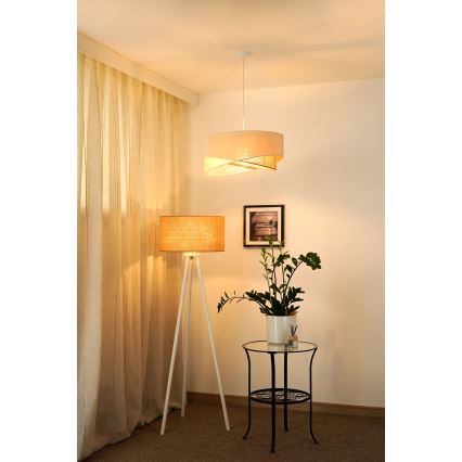 Brilagi - LED-Hängeleuchte LYRA 1xE27/15W/230V cremefarben/beige
