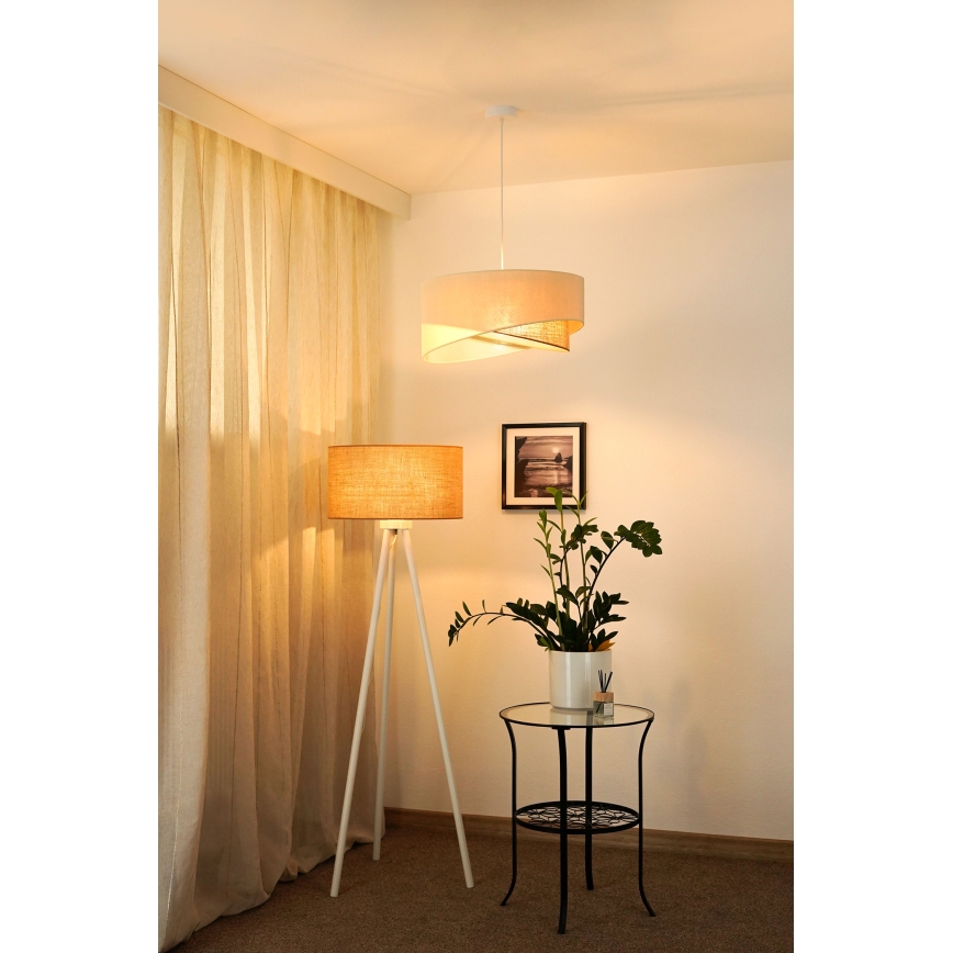 Brilagi - LED-Hängeleuchte LYRA 1xE27/15W/230V cremefarben/beige