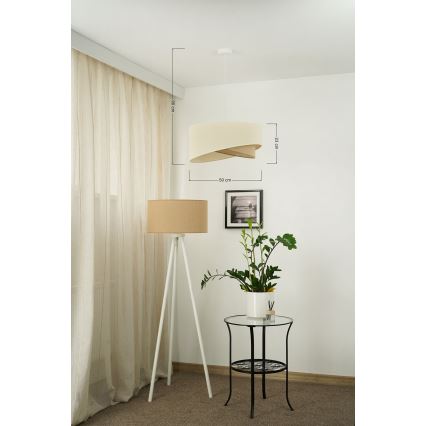 Brilagi - LED-Hängeleuchte LYRA 1xE27/15W/230V cremefarben/beige