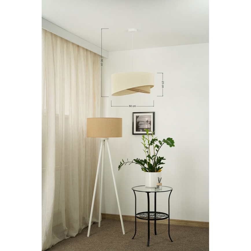 Brilagi - LED-Hängeleuchte LYRA 1xE27/15W/230V cremefarben/beige