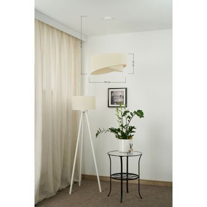 Brilagi - LED-Hängeleuchte LYRA 1xE27/15W/230V cremefarben