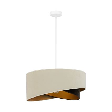 Brilagi - LED-Hängeleuchte LYRA 1xE27/15W/230V cremefarben/schwarz/golden