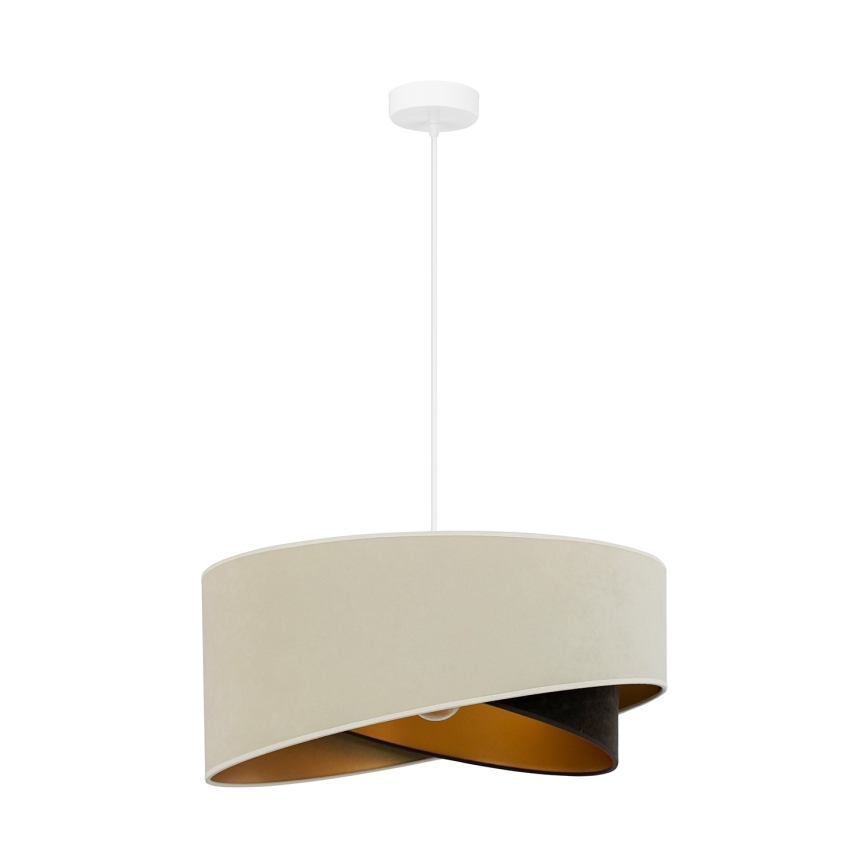 Brilagi - LED-Hängeleuchte LYRA 1xE27/15W/230V cremefarben/schwarz/golden