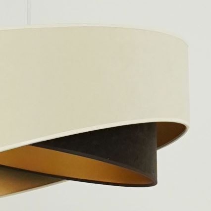 Brilagi - LED-Hängeleuchte LYRA 1xE27/15W/230V cremefarben/schwarz/golden