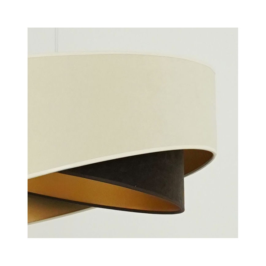 Brilagi - LED-Hängeleuchte LYRA 1xE27/15W/230V cremefarben/schwarz/golden