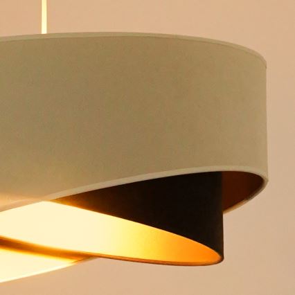 Brilagi - LED-Hängeleuchte LYRA 1xE27/15W/230V cremefarben/schwarz/golden