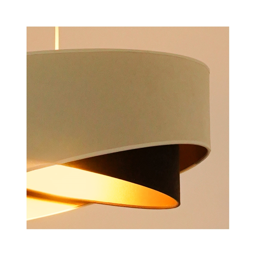 Brilagi - LED-Hängeleuchte LYRA 1xE27/15W/230V cremefarben/schwarz/golden