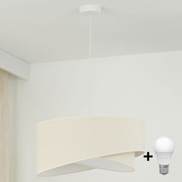Brilagi - LED-Hängeleuchte LYRA 1xE27/15W/230V cremefarben/weiß