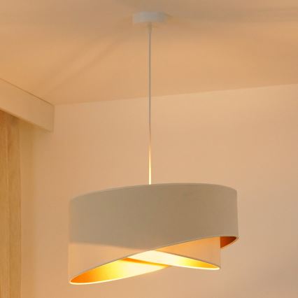 Brilagi - LED-Hängeleuchte LYRA 1xE27/15W/230V cremefarben/weiß