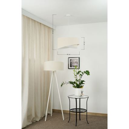 Brilagi - LED-Hängeleuchte LYRA 1xE27/15W/230V cremefarben/weiß