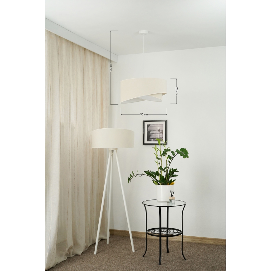 Brilagi - LED-Hängeleuchte LYRA 1xE27/15W/230V cremefarben/weiß