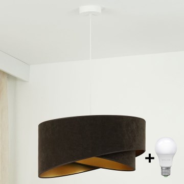 Brilagi - LED-Hängeleuchte LYRA 1xE27/15W/230V dunkelbraun/golden