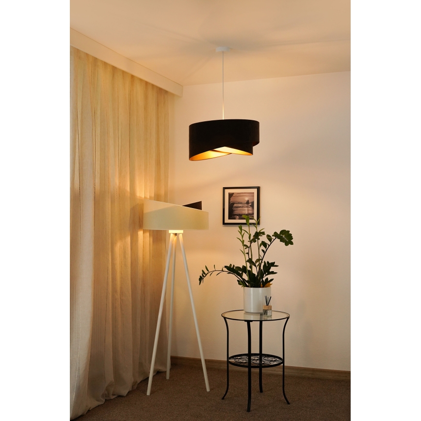 Brilagi - LED-Hängeleuchte LYRA 1xE27/15W/230V dunkelbraun/golden