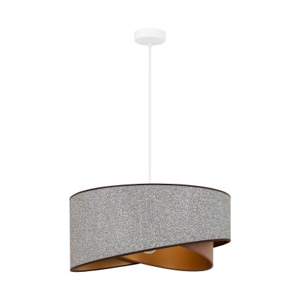 Brilagi - LED-Hängeleuchte LYRA 1xE27/15W/230V grau/cremefarben/golden