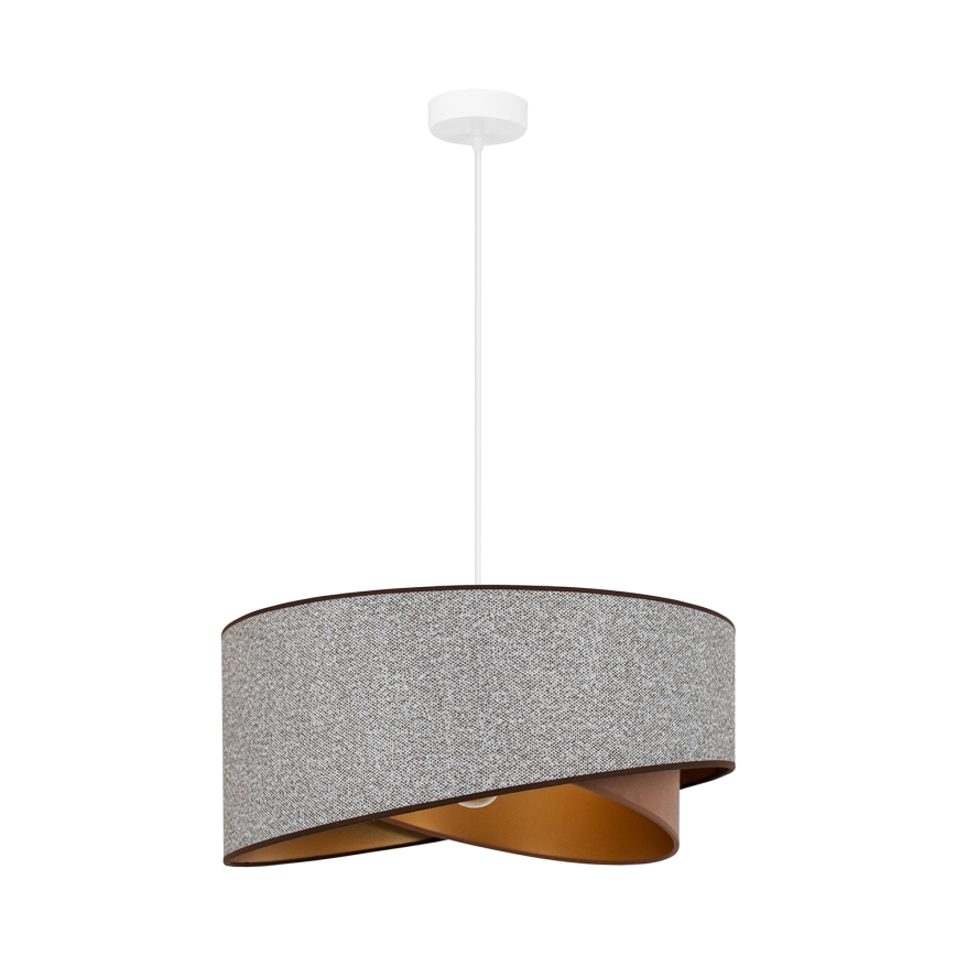 Brilagi - LED-Hängeleuchte LYRA 1xE27/15W/230V grau/cremefarben/golden