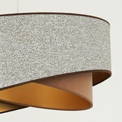 Brilagi - LED-Hängeleuchte LYRA 1xE27/15W/230V grau/cremefarben/golden