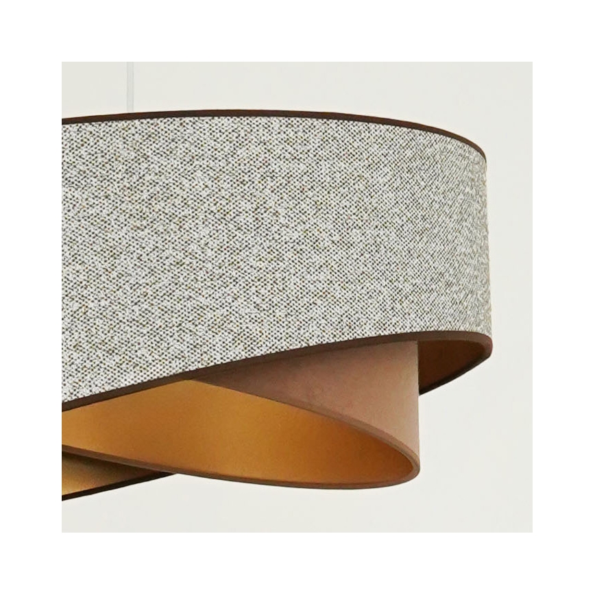 Brilagi - LED-Hängeleuchte LYRA 1xE27/15W/230V grau/cremefarben/golden