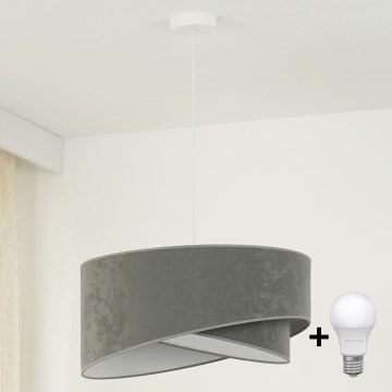 Brilagi - LED-Hängeleuchte LYRA 1xE27/15W/230V grau/weiß