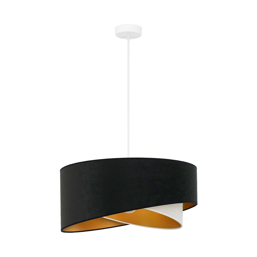 Brilagi - LED-Hängeleuchte LYRA 1xE27/15W/230V schwarz/cremefarben/golden