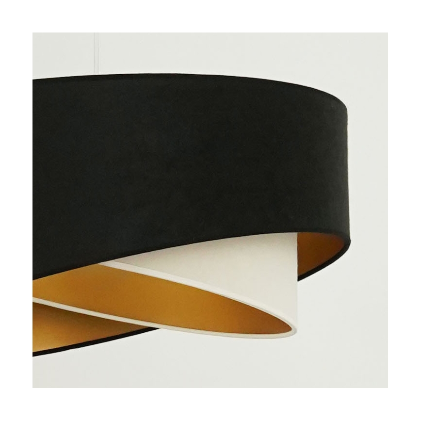 Brilagi - LED-Hängeleuchte LYRA 1xE27/15W/230V schwarz/cremefarben/golden