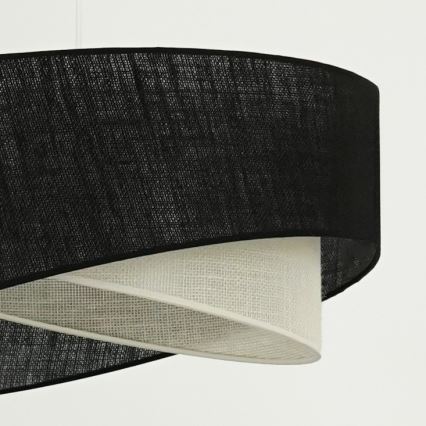 Brilagi - LED-Hängeleuchte LYRA 1xE27/15W/230V schwarz/cremefarben