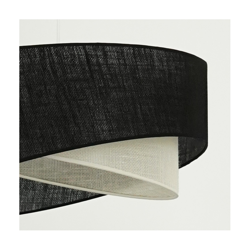 Brilagi - LED-Hängeleuchte LYRA 1xE27/15W/230V schwarz/cremefarben