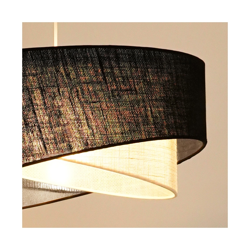 Brilagi - LED-Hängeleuchte LYRA 1xE27/15W/230V schwarz/cremefarben