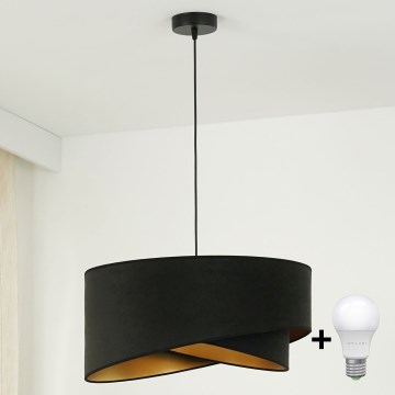 Brilagi - LED-Hängeleuchte LYRA 1xE27/15W/230V schwarz/golden