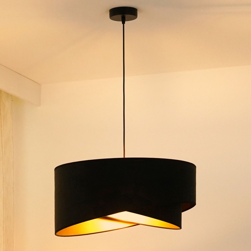 Brilagi - LED-Hängeleuchte LYRA 1xE27/15W/230V schwarz/golden