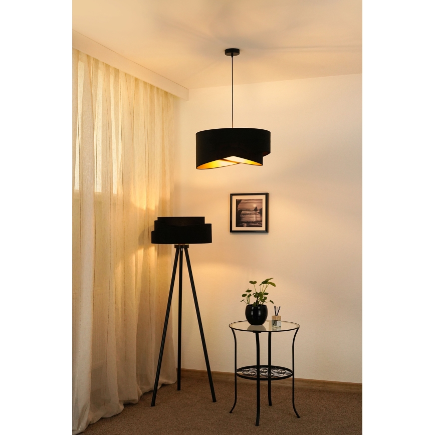 Brilagi - LED-Hängeleuchte LYRA 1xE27/15W/230V schwarz/golden