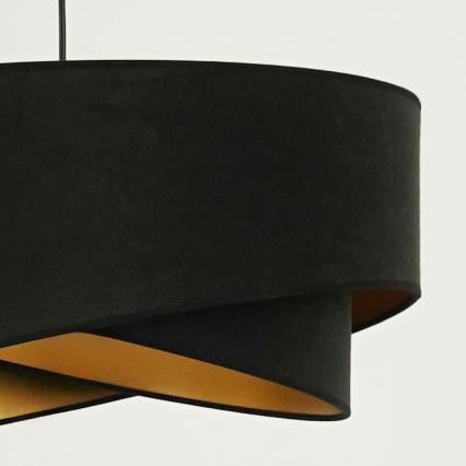 Brilagi - LED-Hängeleuchte LYRA 1xE27/15W/230V schwarz/golden