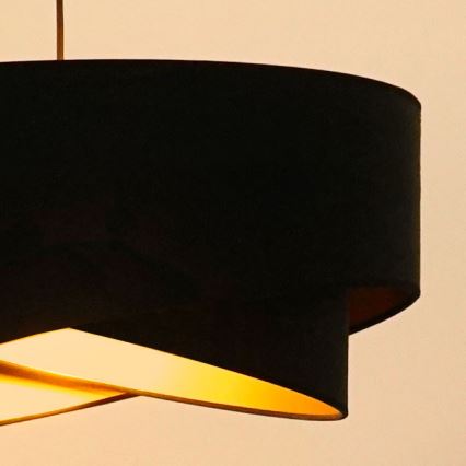 Brilagi - LED-Hängeleuchte LYRA 1xE27/15W/230V schwarz/golden