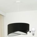 Brilagi - LED-Hängeleuchte LYRA 1xE27/15W/230V schwarz/weiß