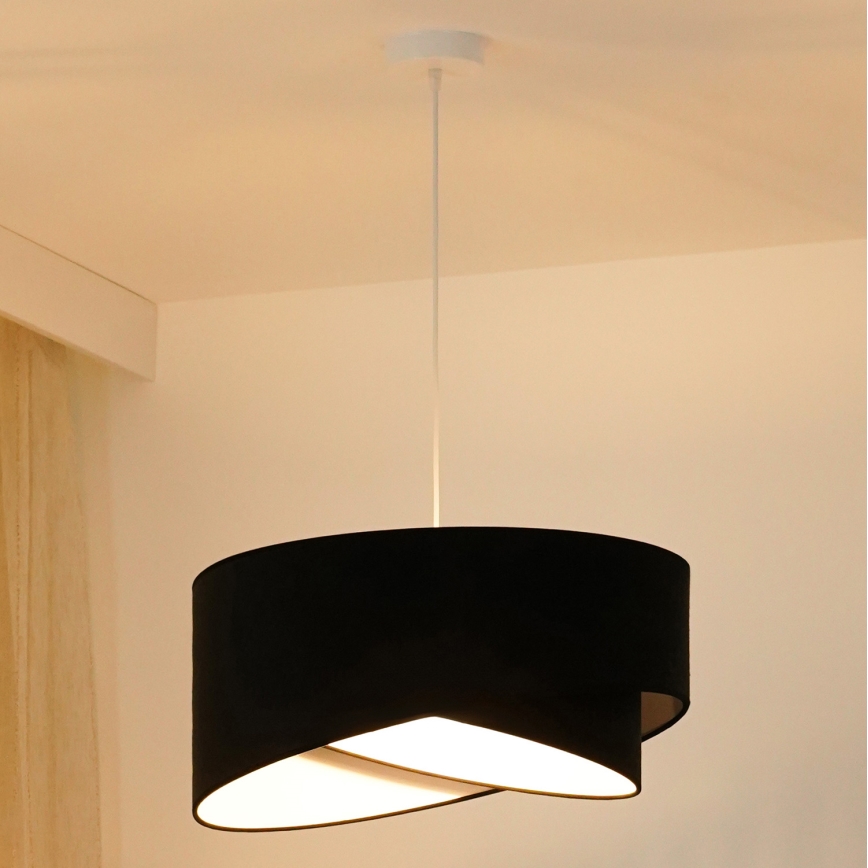 Brilagi - LED-Hängeleuchte LYRA 1xE27/15W/230V schwarz/weiß