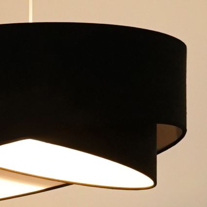 Brilagi - LED-Hängeleuchte LYRA 1xE27/15W/230V schwarz/weiß