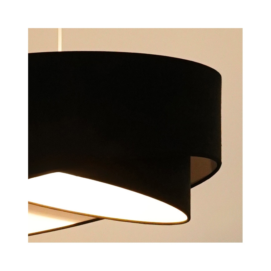 Brilagi - LED-Hängeleuchte LYRA 1xE27/15W/230V schwarz/weiß