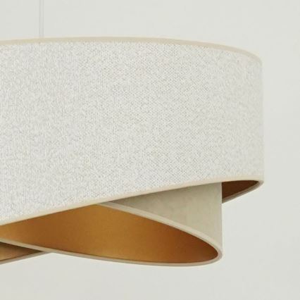 Brilagi - LED-Hängeleuchte LYRA 1xE27/15W/230V weiß/beige/golden