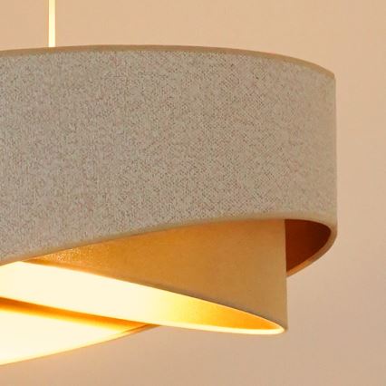 Brilagi - LED-Hängeleuchte LYRA 1xE27/15W/230V weiß/beige/golden