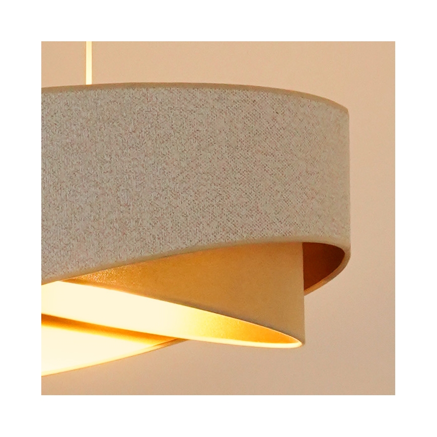 Brilagi - LED-Hängeleuchte LYRA 1xE27/15W/230V weiß/beige/golden