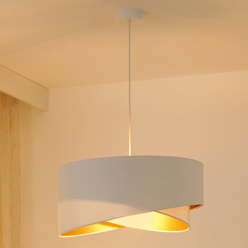 Brilagi - LED-Hängeleuchte LYRA 1xE27/15W/230V weiß/golden