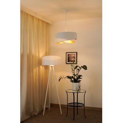 Brilagi - LED-Hängeleuchte LYRA 1xE27/15W/230V weiß/golden