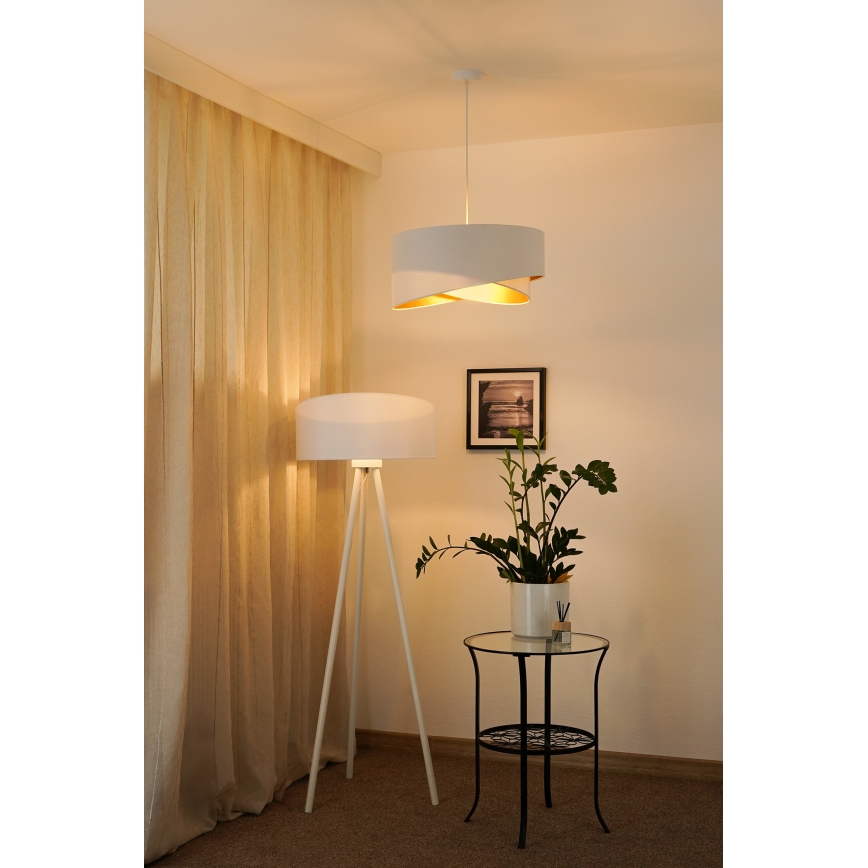 Brilagi - LED-Hängeleuchte LYRA 1xE27/15W/230V weiß/golden