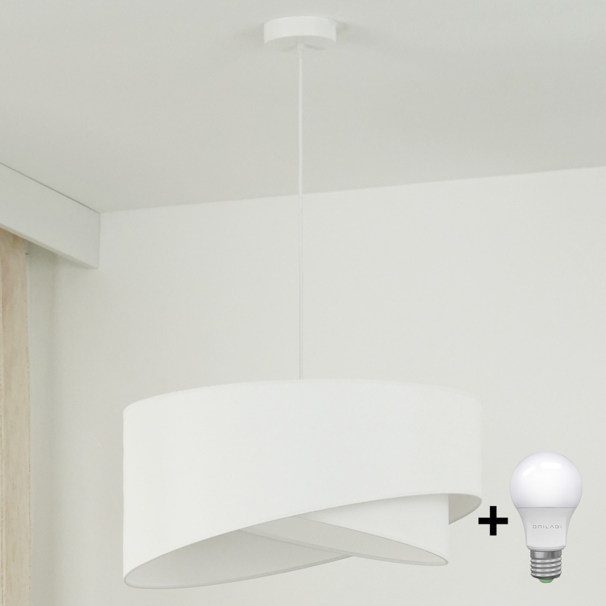 Brilagi - LED-Hängeleuchte LYRA 1xE27/15W/230V weiß