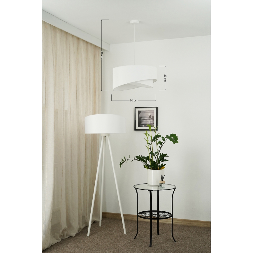 Brilagi - LED-Hängeleuchte LYRA 1xE27/15W/230V weiß