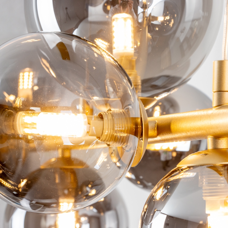 Brilagi - LED-Hängeleuchte MILLA 10xG9/3W/230V golden/rauchig