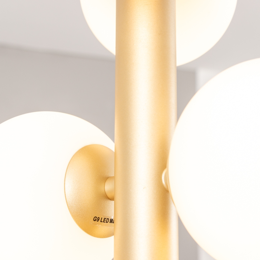 Brilagi - LED-Hängeleuchte MILLA 6xG9/3W/230V golden/weiß