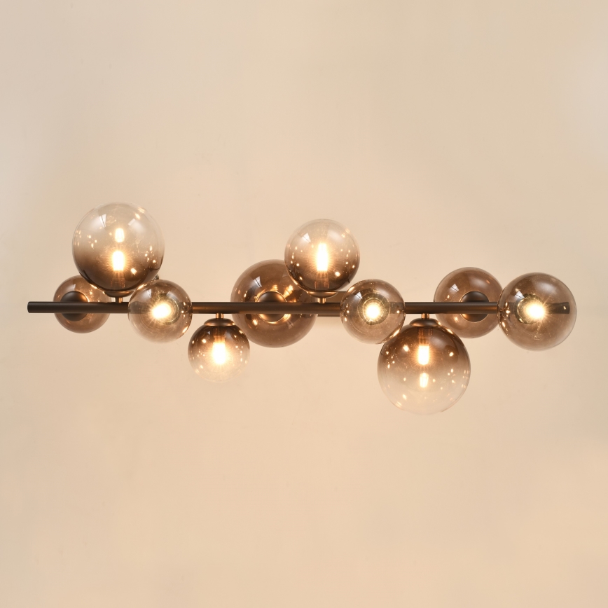 Brilagi - LED-Hängeleuchte MILLA an Kabel 10xG9/3W/230V braun/rauchbraun